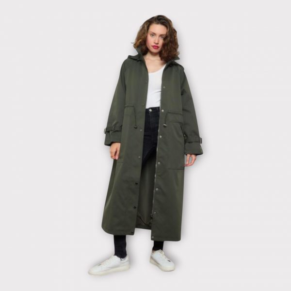 ABBIE TRENCH LONG À CAPUCHE