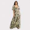 ANA ROBE MAXI À DÉTAIL FENTE AVEC CEINTURE