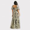 ANA ROBE MAXI À DÉTAIL FENTE AVEC CEINTURE