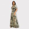 ANA ROBE MAXI À DÉTAIL FENTE AVEC CEINTURE