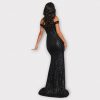 CANDICE ROBE LONGUE À PAILLETTES À ÉPAULES DÉNUDÉES