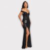 CANDICE ROBE LONGUE À PAILLETTES À ÉPAULES DÉNUDÉES