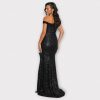 CANDICE ROBE LONGUE À PAILLETTES À ÉPAULES DÉNUDÉES