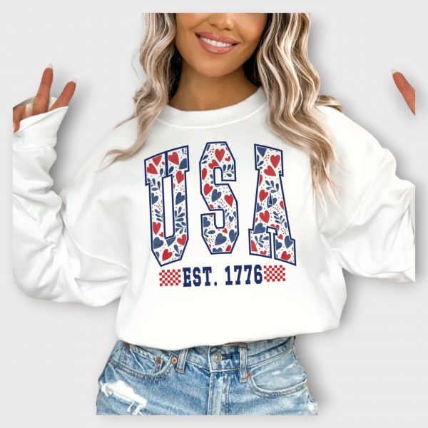 MAME SWEAT-SHIRT À COL ROND FLORAL USA
