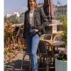 FELICIE VESTE BLAZER CINTRÉE CROISÉE TWEED À CARREAUX