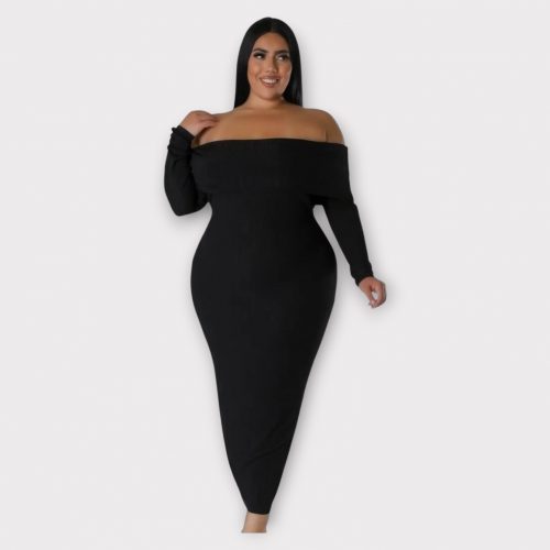 NOEMI ROBE EXTENSIBLE À ÉPAULES DENUSÉES PLUS