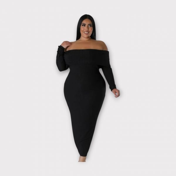 NOEMI ROBE EXTENSIBLE À ÉPAULES DENUSÉES PLUS