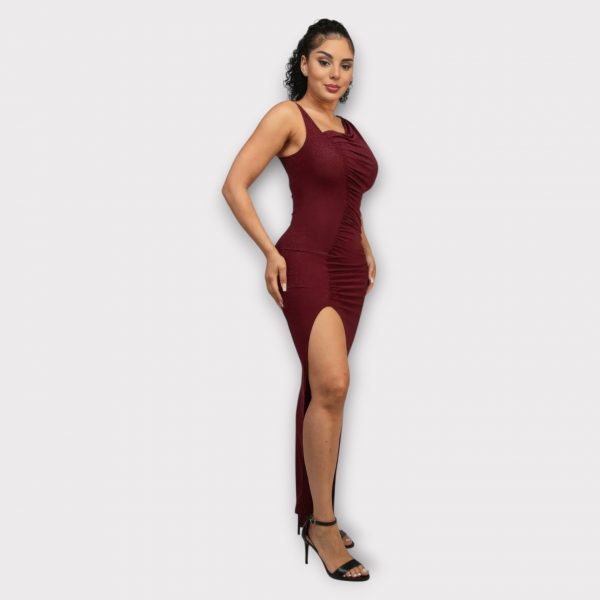 PAIGE ROBE FENDUE À PAILLETES