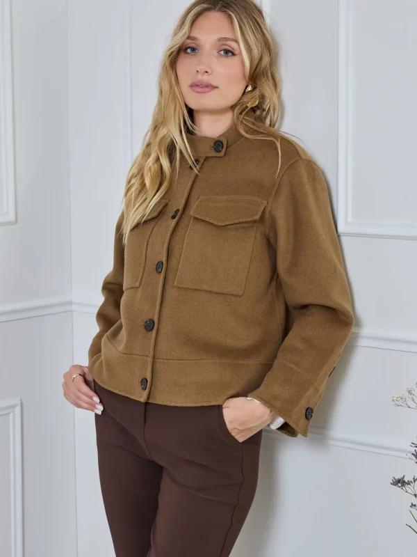 PAOLA MANTEAU COURT EN LAINE
