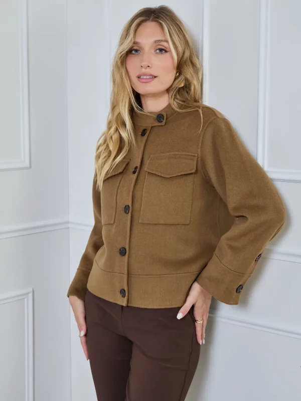 PAOLA MANTEAU COURT EN LAINE