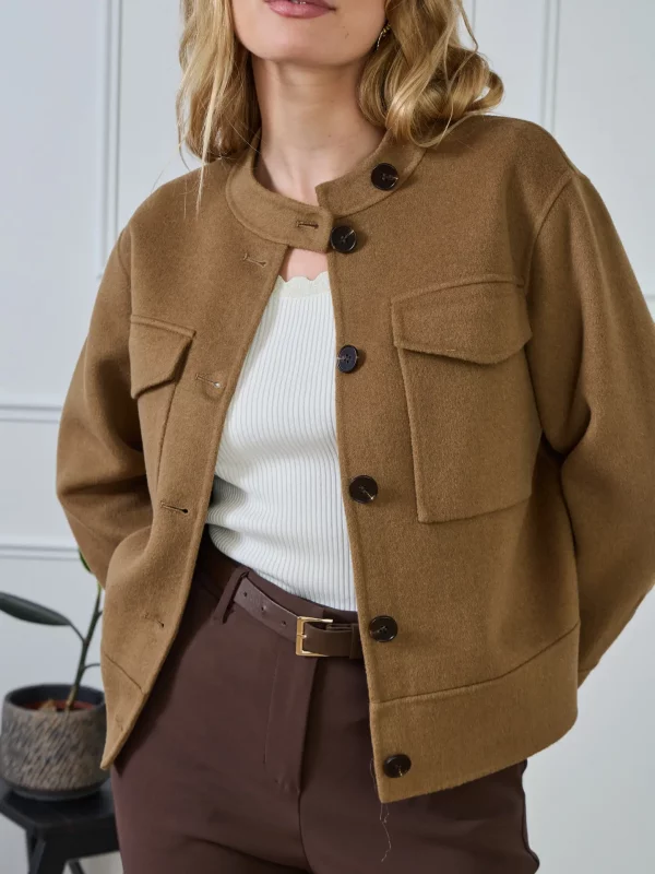 PAOLA MANTEAU COURT EN LAINE