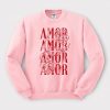 SARA SWEAT-SHIRT RAS DU COUP ROSE AMOR