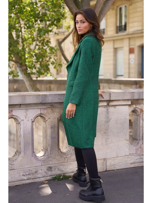EDWIGE MANTEAU CINTRÉ IMPRIMÉ ZÈBRE