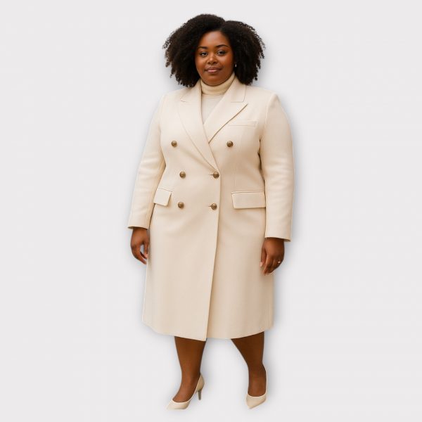 TONIA VESTE MANTEAU LONG CROISÉE CINTRÉE