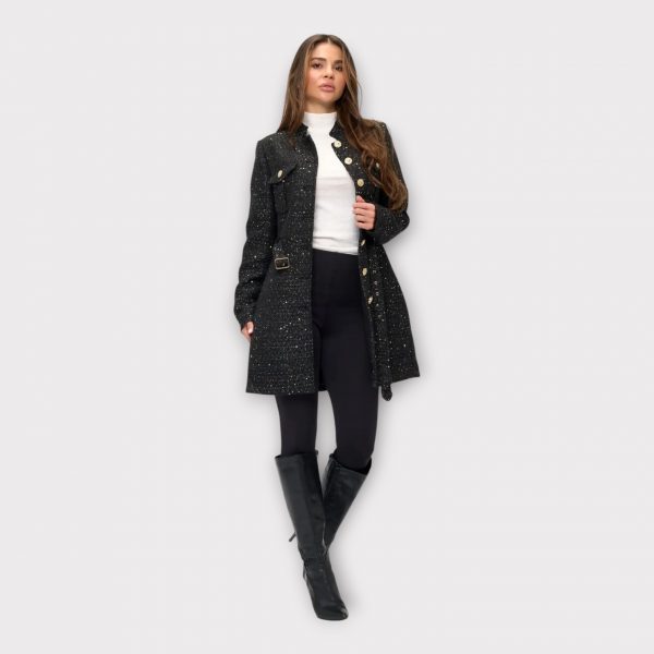 VICTORIA MANTEAU LONG VIVIENNE TWEED