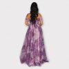 YOLANDE ROBE LONGUE CORSET EN ORGANZA À IMPRIMÉ FLORAL