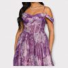 YOLANDE ROBE LONGUE CORSET EN ORGANZA À IMPRIMÉ FLORAL