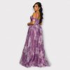 YOLANDE ROBE LONGUE CORSET EN ORGANZA À IMPRIMÉ FLORAL