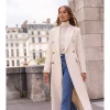 ZELIA VESTE MANTEAU LONG CROISÉE CINTRÉE