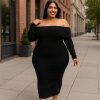 NOEMI ROBE EXTENSIBLE À ÉPAULES DENUSÉES PLUS