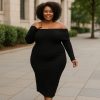NOEMI ROBE EXTENSIBLE À ÉPAULES DENUSÉES PLUS