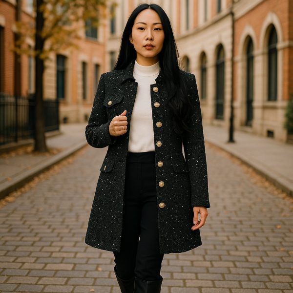 VICTORIA MANTEAU LONG VIVIENNE TWEED
