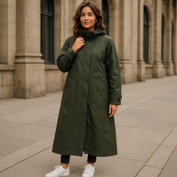 ABBIE TRENCH LONG À CAPUCHE