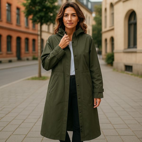 ABBIE TRENCH LONG À CAPUCHE