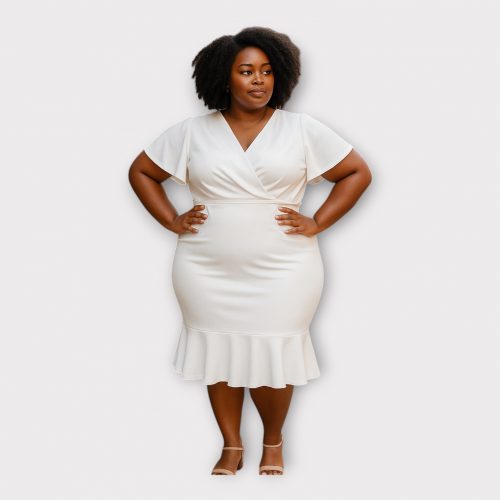 MARY ROBE MI-LONGUE PLISSÉE À ÉPAULES TOMBANTES