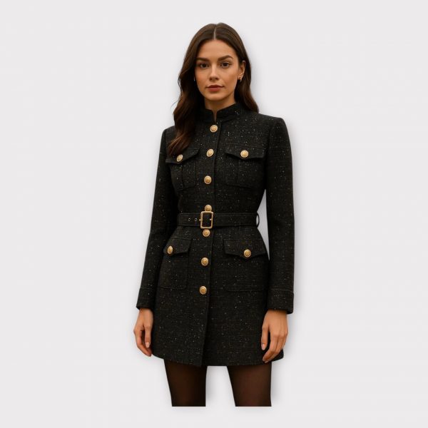 VICTORIA MANTEAU LONG VIVIENNE TWEED