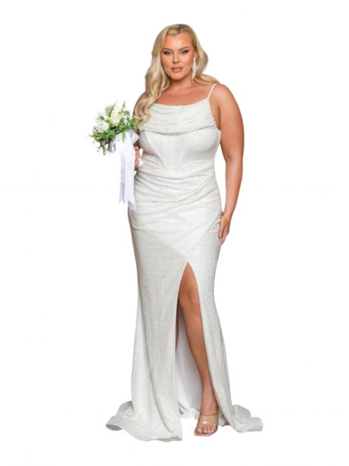 VANESSA ROBE DE MARIÉE MAXI BLANCHE À SEQUINS