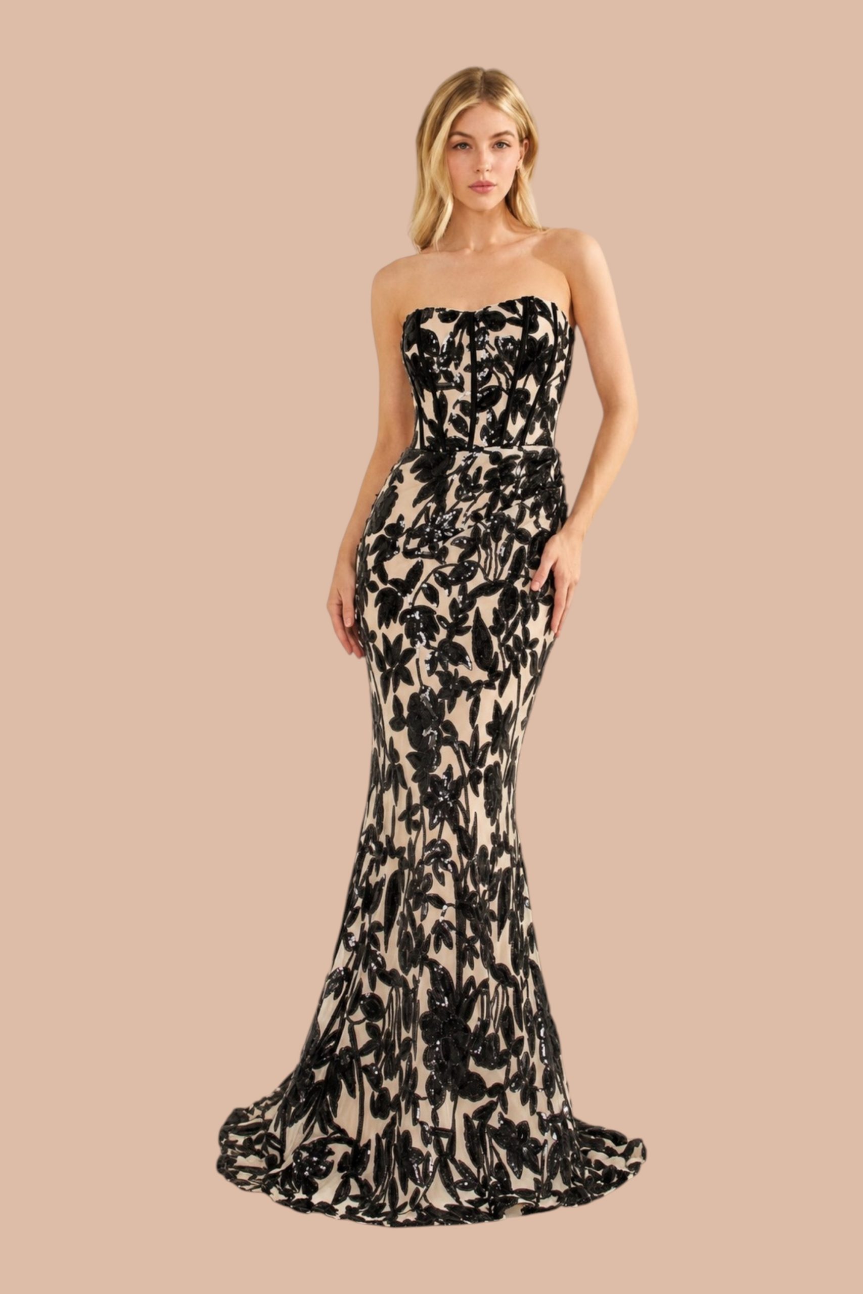Agnès Robe ajustée à paillettes