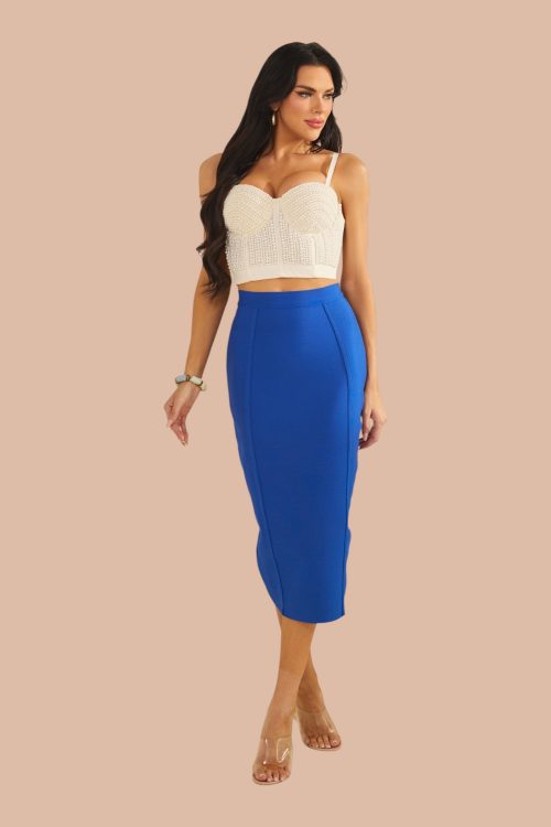 Aubry Jupe midi bandage zippée